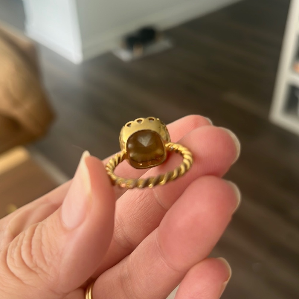 Gold & blue/gray ring - Picture 3 of 5